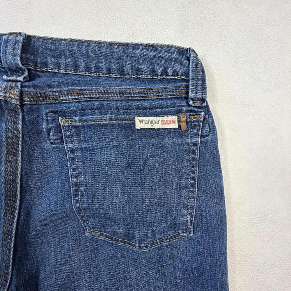 Wrangler Riggs Workwear Womens Bootcut Jeans Blue Medium Wash Size 4x30 - Picture 11 of 13